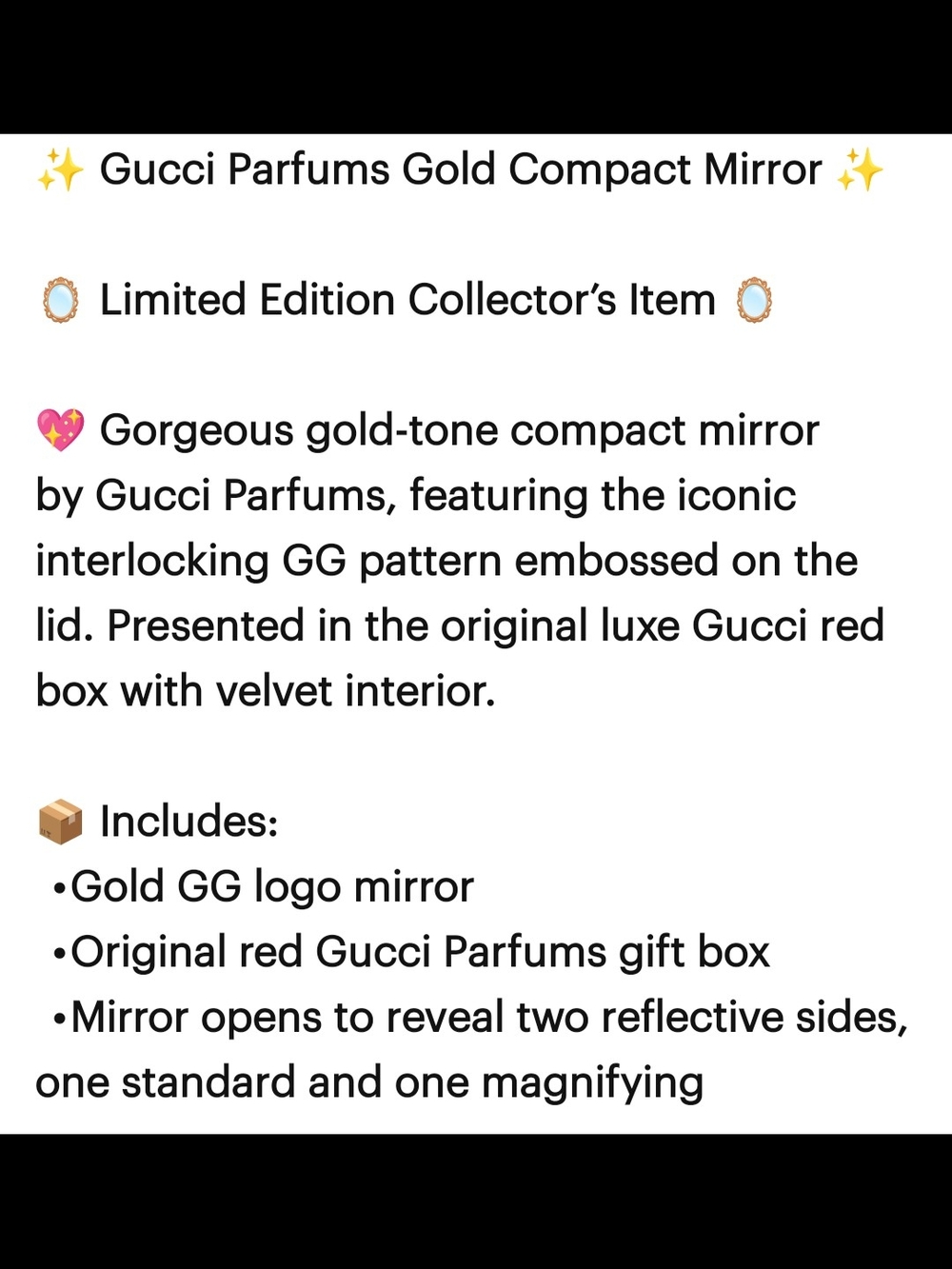 Gucci Gold Compact in Red Gift Box - Picture 4 of 4